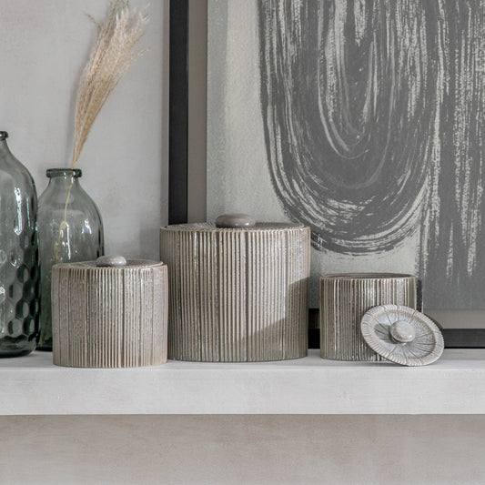 Estrid Jar - Grey - Small - hdesign - Jars