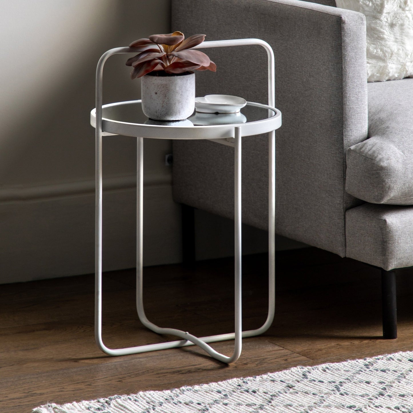 Fawley Side Table - White - hdesign - Side Tables
