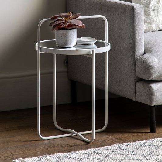 Fawley Side Table - White - hdesign - Side Tables