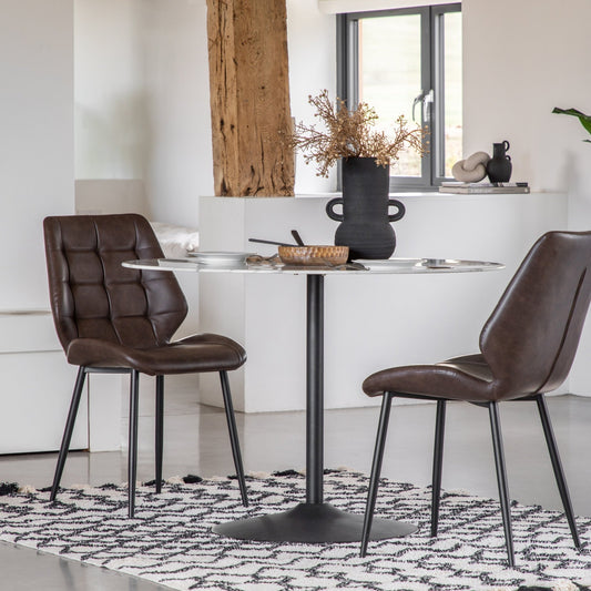 Fielding Dining Table - White Effect - hdesign - Dining Tables