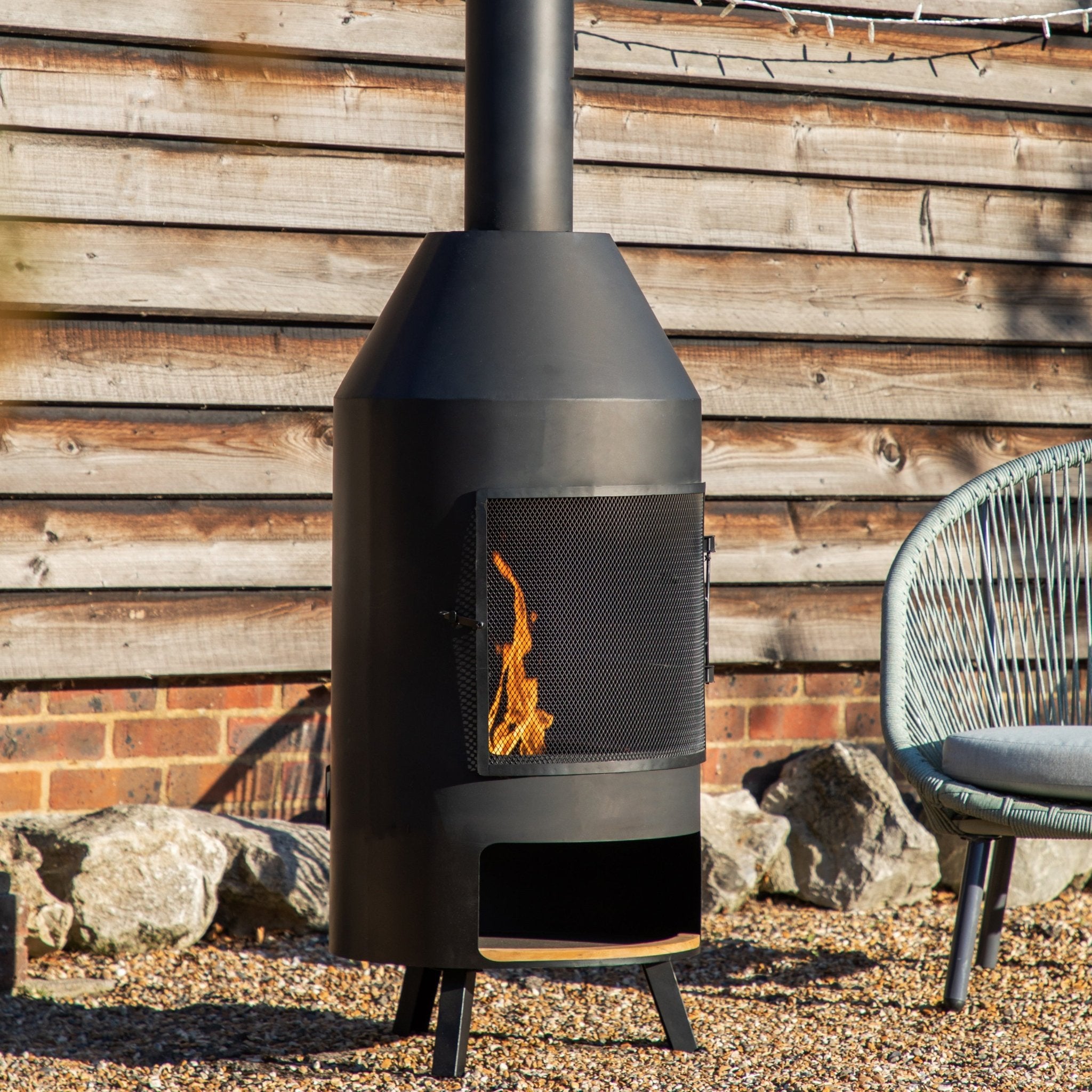 Firenze Chiminea with Pizza Shelf - hdesign - Chimineas