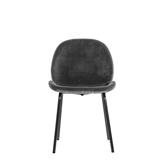 Flanagan Chair - Grey Velvet (2pk) - hdesign - Dining Chairs