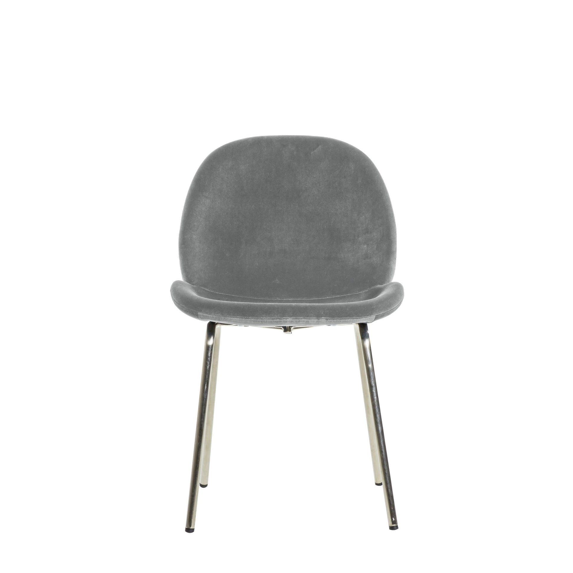 Flanagan Chair - Light Grey Velvet (2pk) - hdesign - Dining Chairs