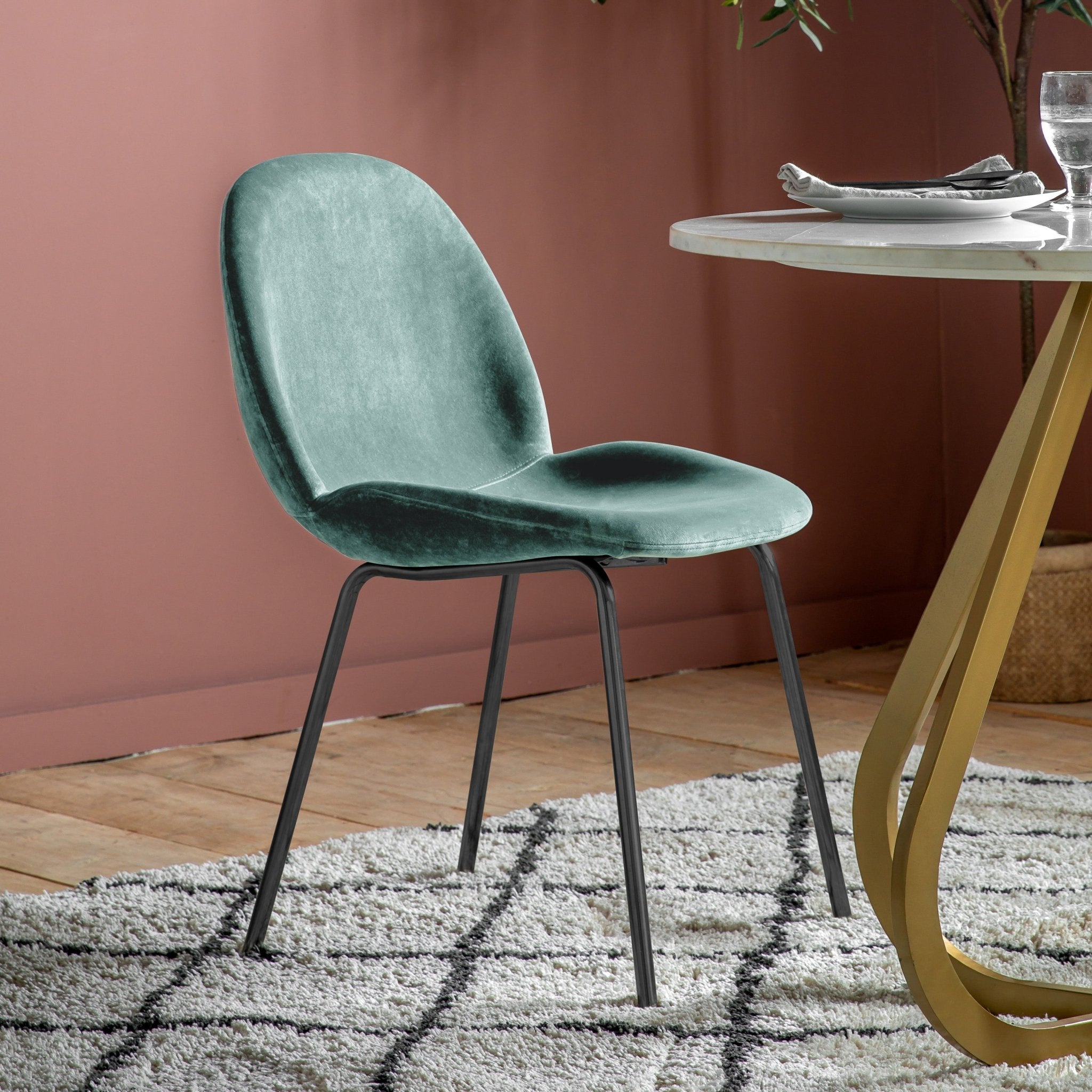 Flanagan Chair - Mint Velvet (2pk) - hdesign - Dining Chairs