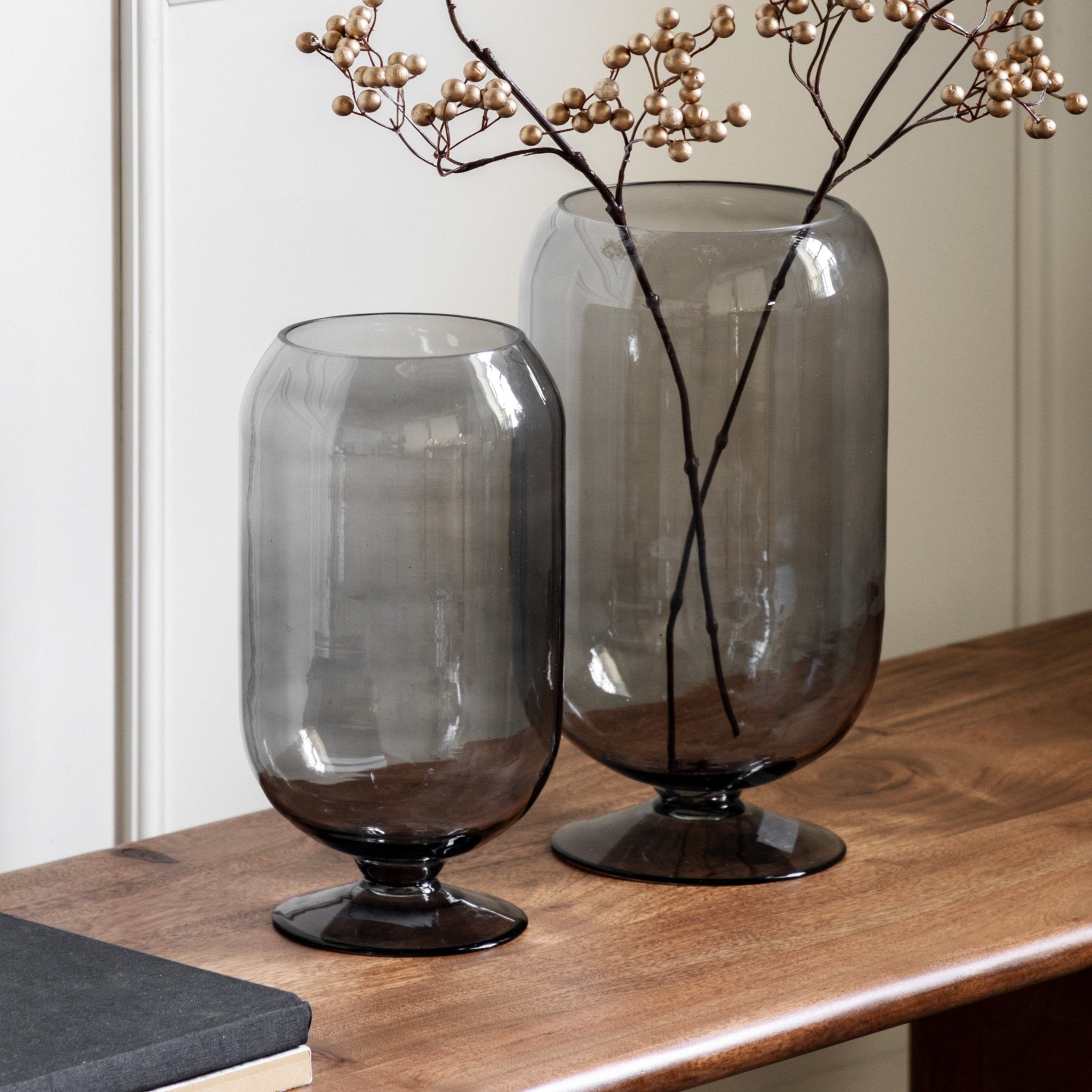 Flynn Vase - Smoke - Small - hdesign - Vases