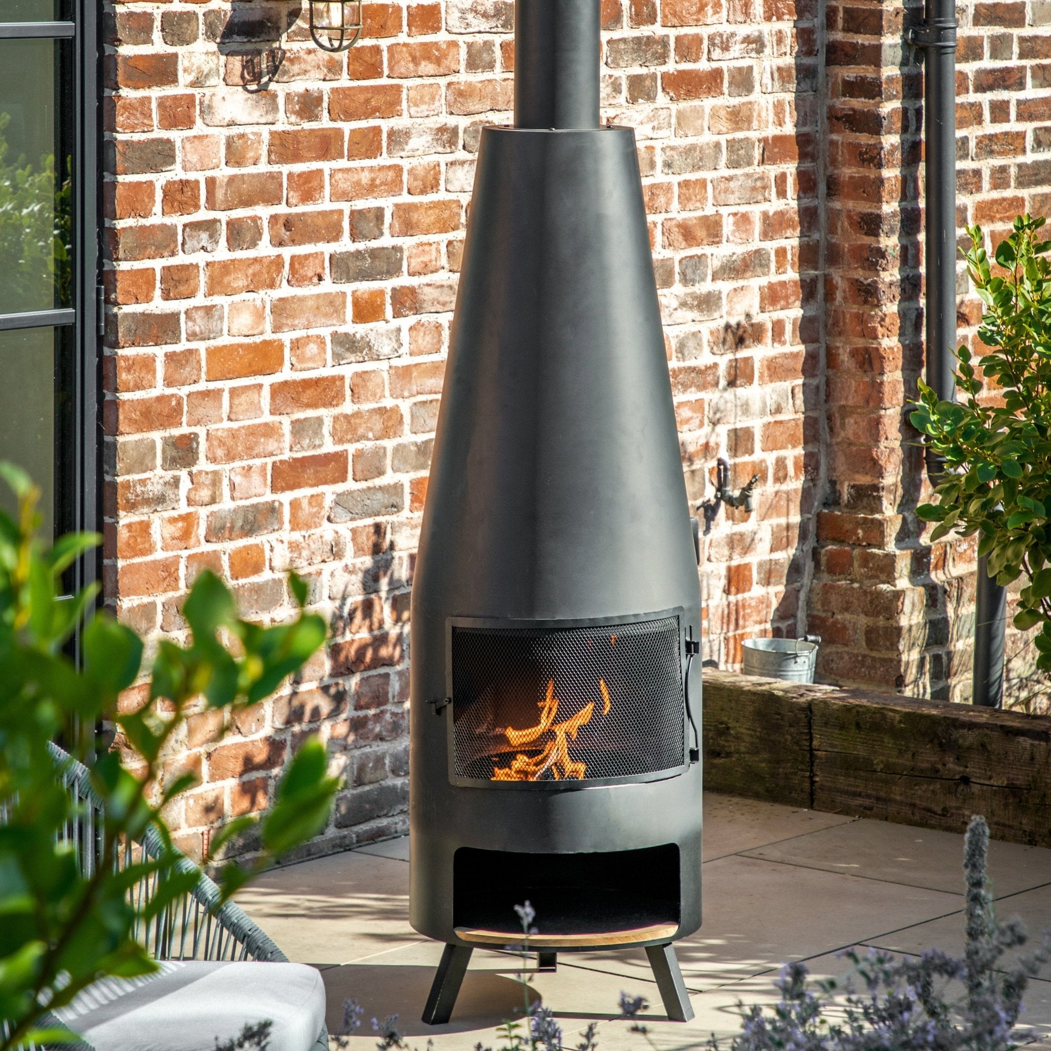 Foligno Chiminea with Pizza Shelf - hdesign - Chimineas