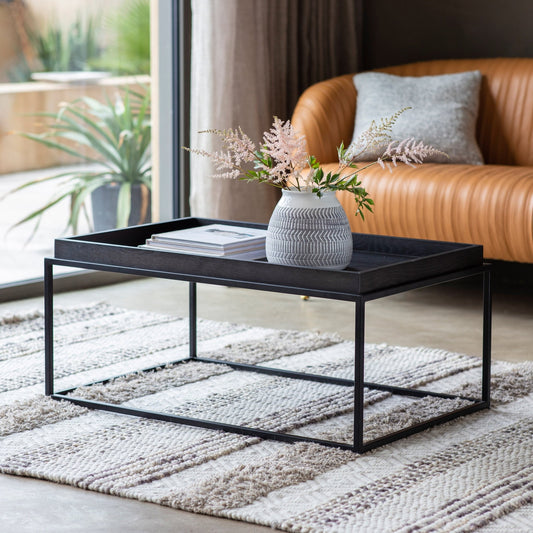 Forden Tray Coffee Table - Black - hdesign - Coffee Tables