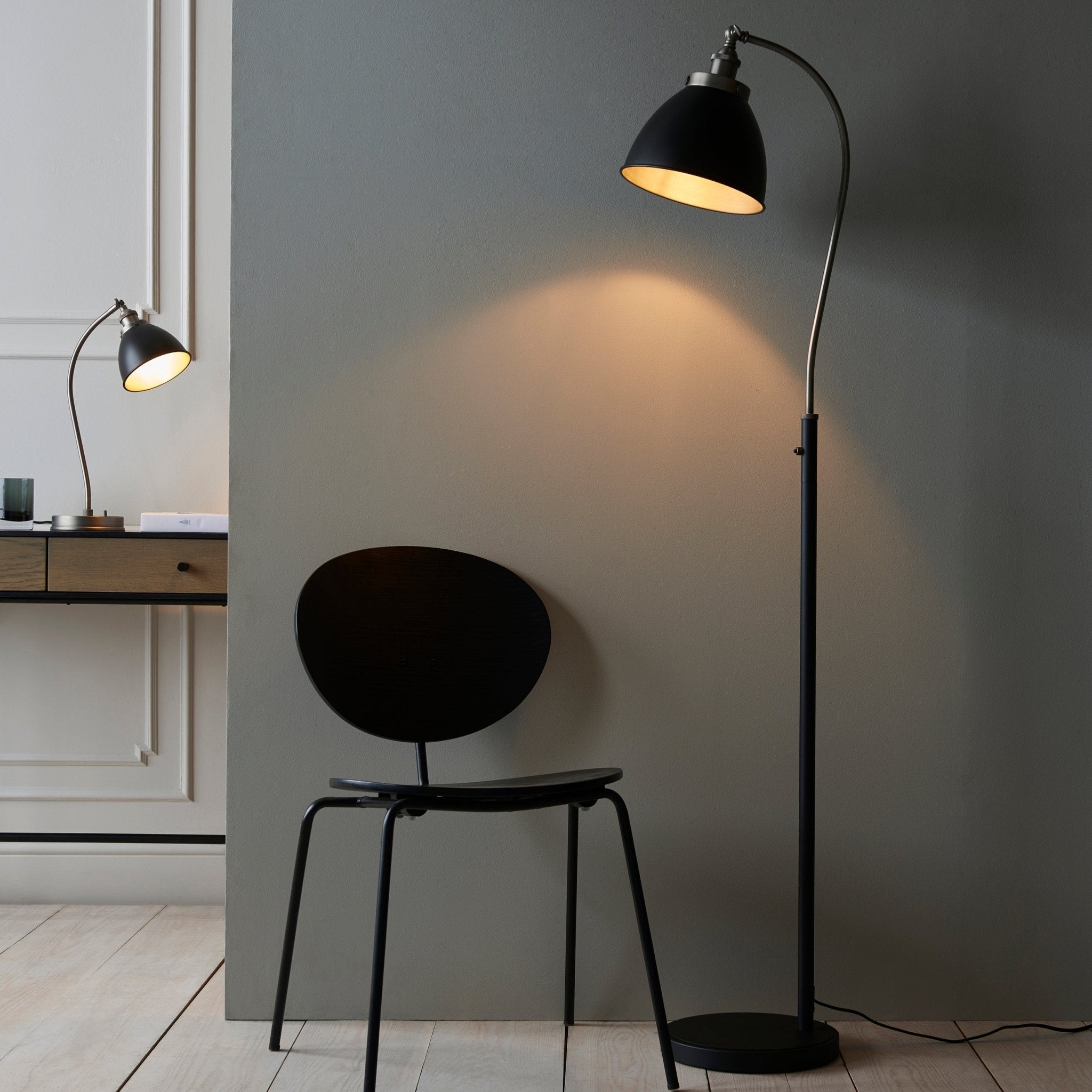 Franklin Floor Lamp - Pewter - hdesign - Floor Lamps