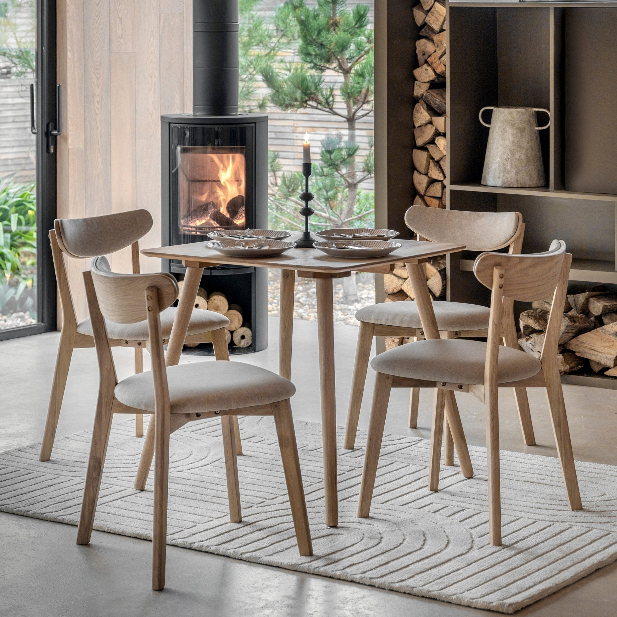 Hatfield Square Dining Table - Natural - hdesign - Dining Tables