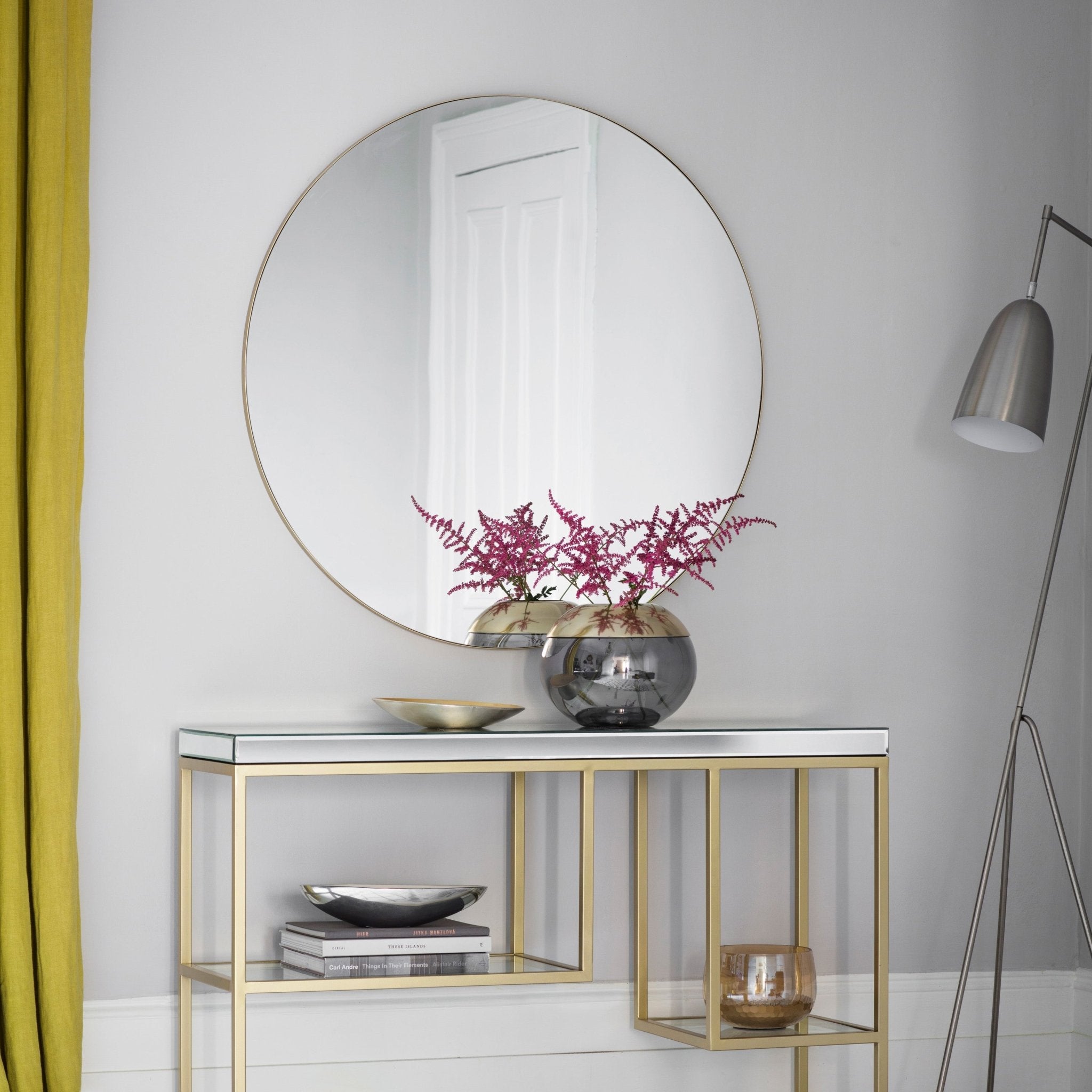 Hayle Round Mirror Champagne - hdesign - Mirrors