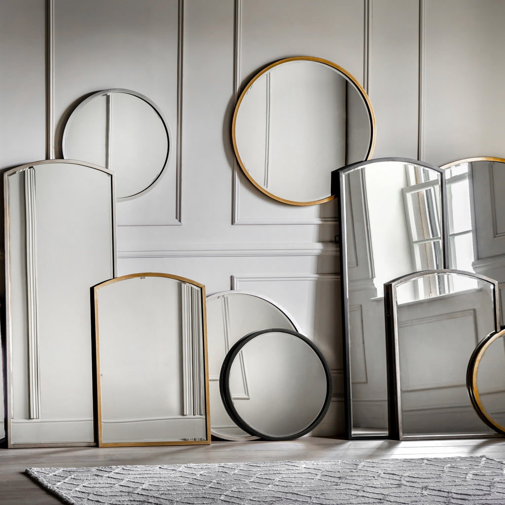 Higgins Round Antique Silver - hdesign - Mirrors