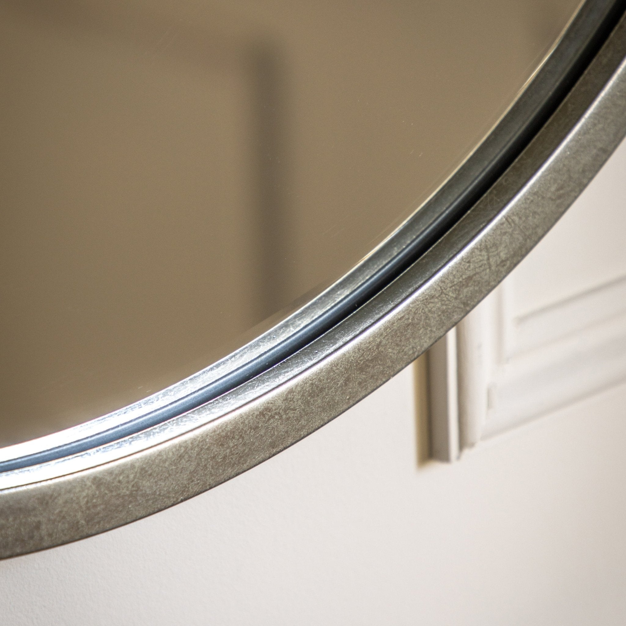 Higgins Round Mirror Antique Silver - hdesign - Mirrors