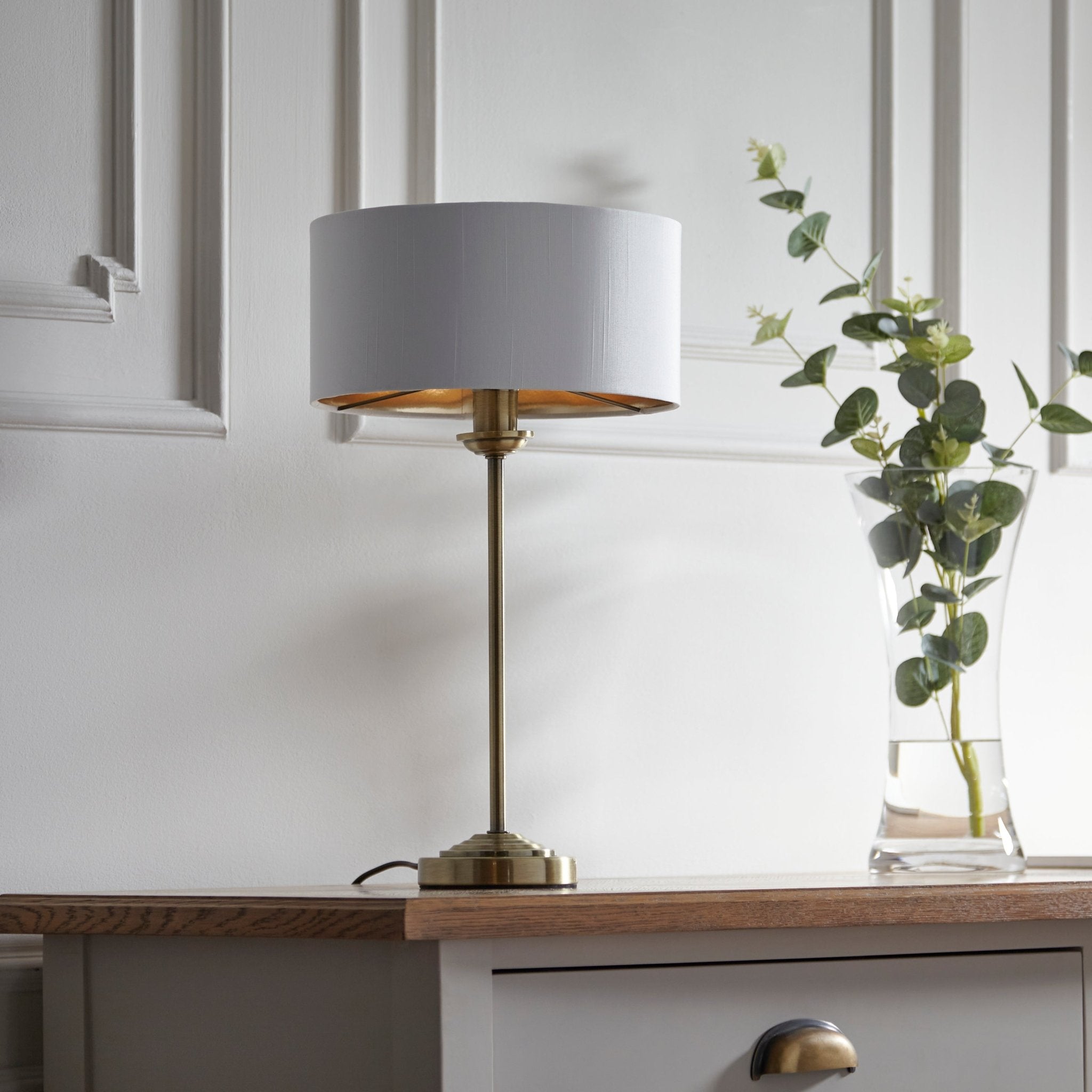 Highclere Table Lamp - Antique Brass - hdesign - Table Lamps