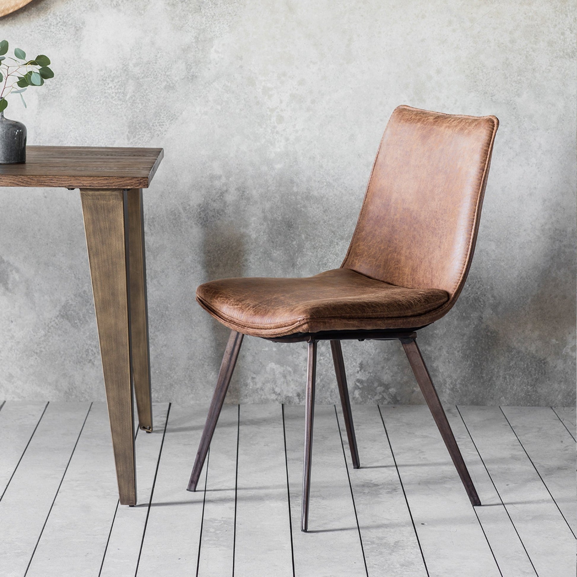 Hinks Chair - Brown (2pk) - hdesign - Dining Chairs