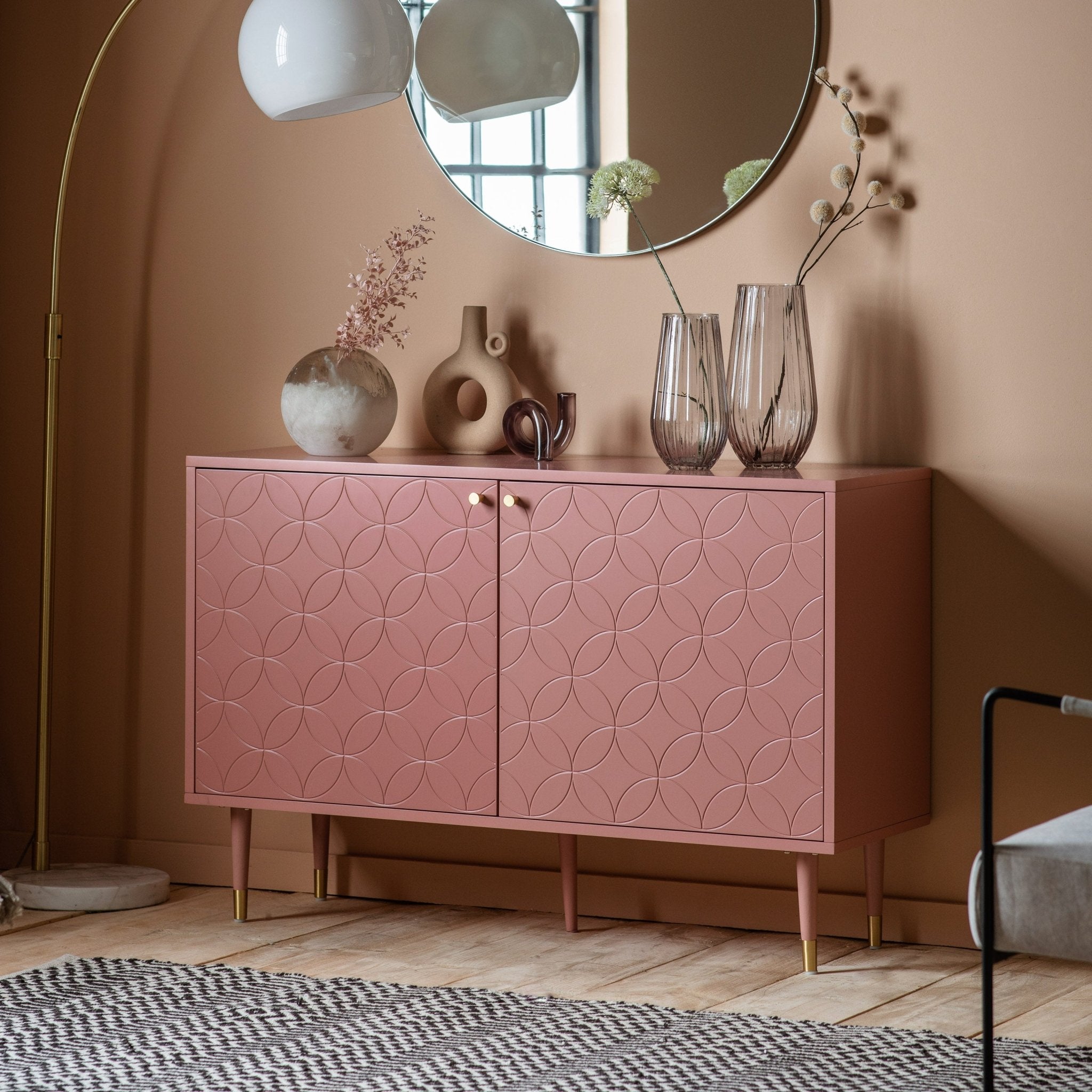 Holbrook Door Cabinet - Pink - hdesign - Cabinets