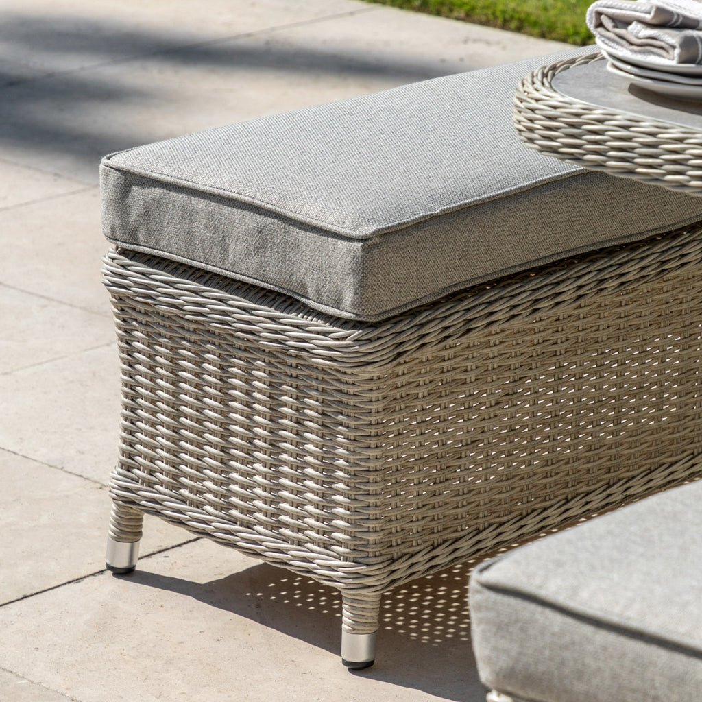 Holton Corner Square Dining Set with Fire Pit - hdesign - Outdoor Lounge Sets