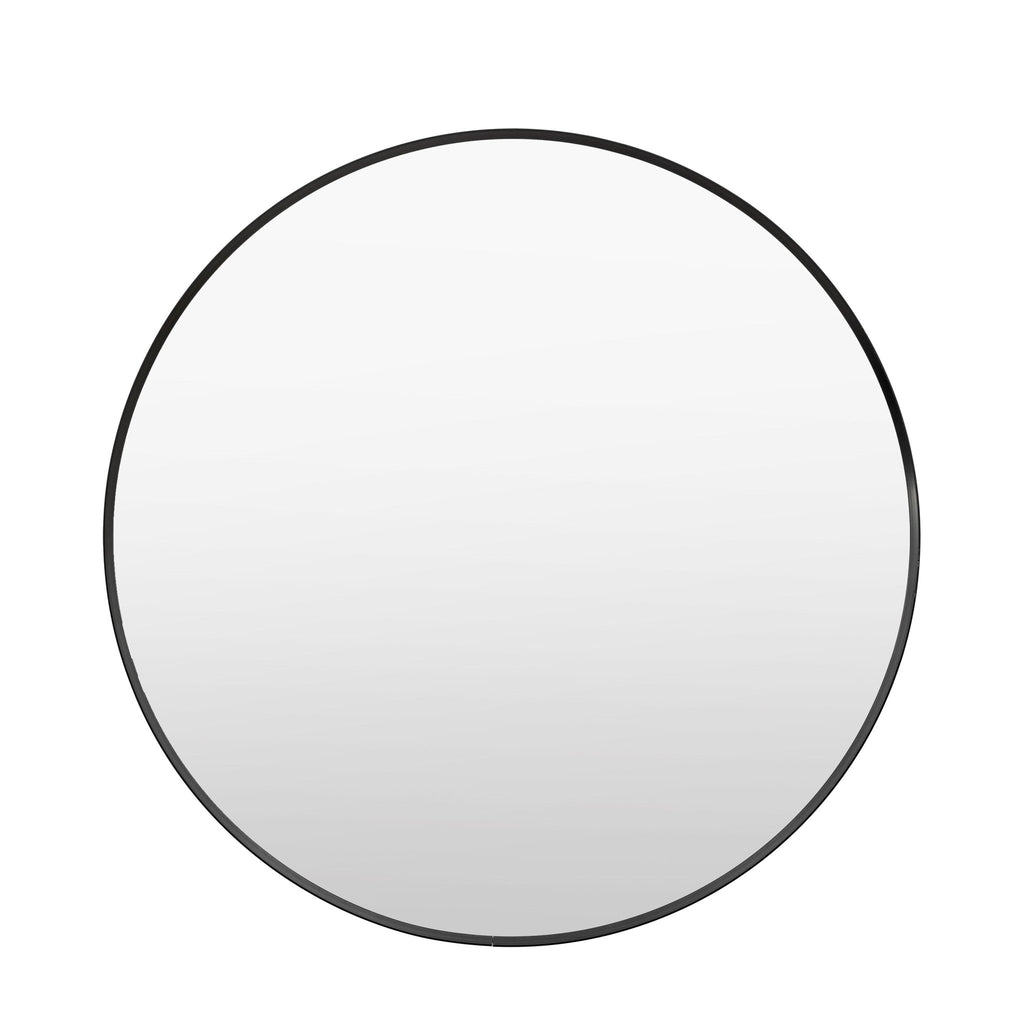 Holworth Large Round Mirror Black - hdesign - Mirrors