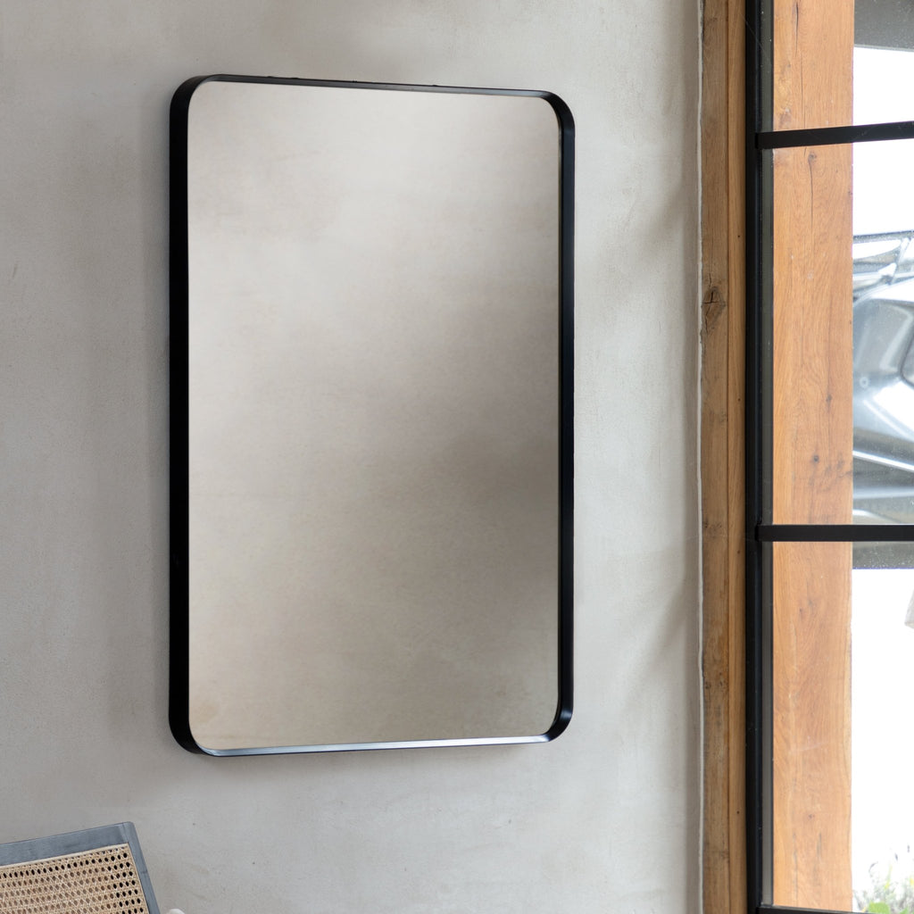 Holworth Rectangle Mirror Black - hdesign - Mirrors