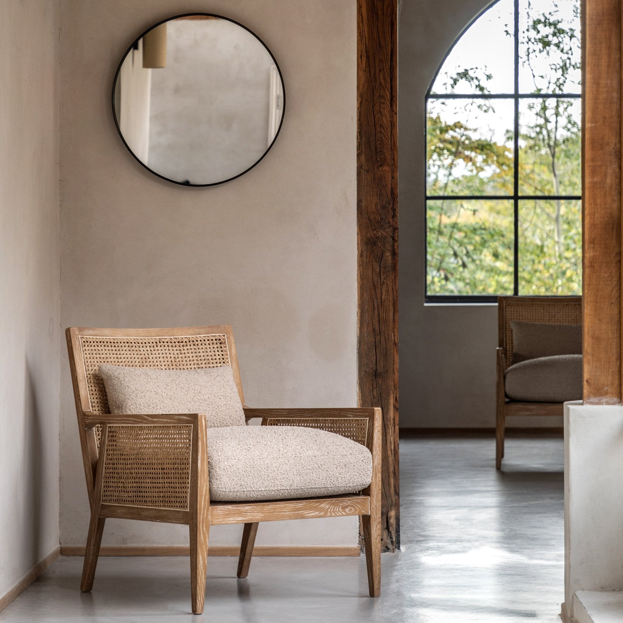 Holworth Round Mirror Black - hdesign - Mirrors