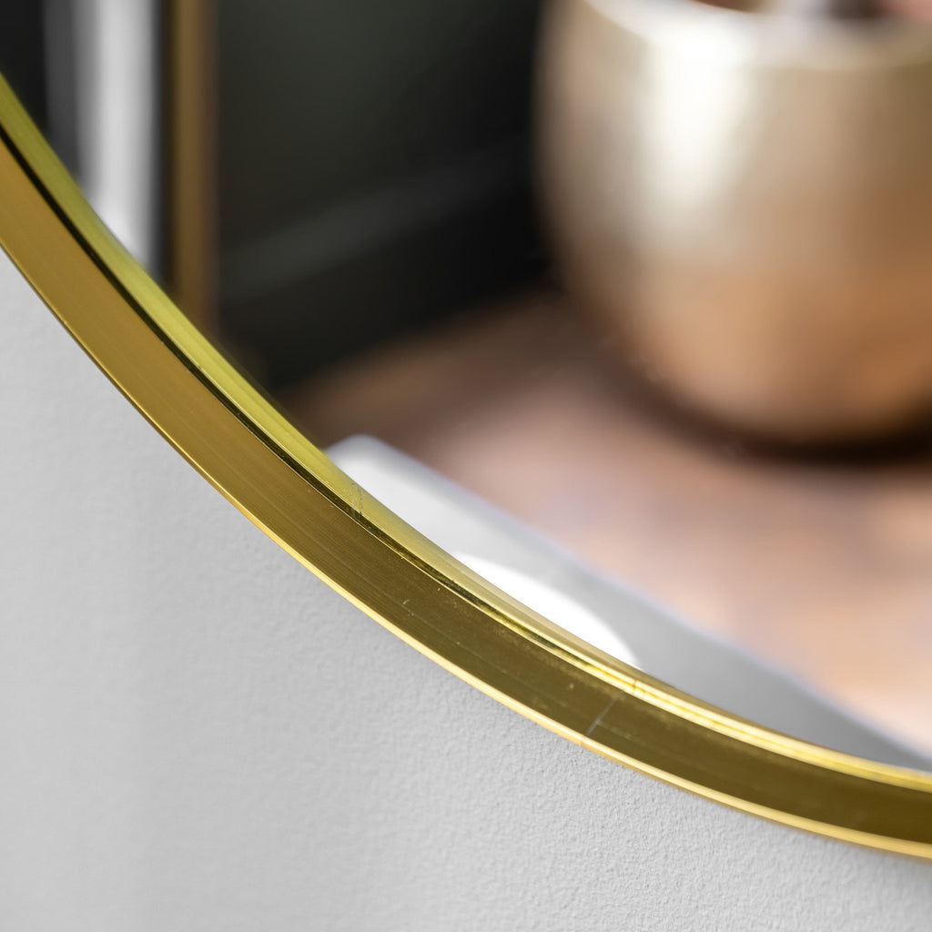 Holworth Round Mirror Gold - hdesign - Mirrors