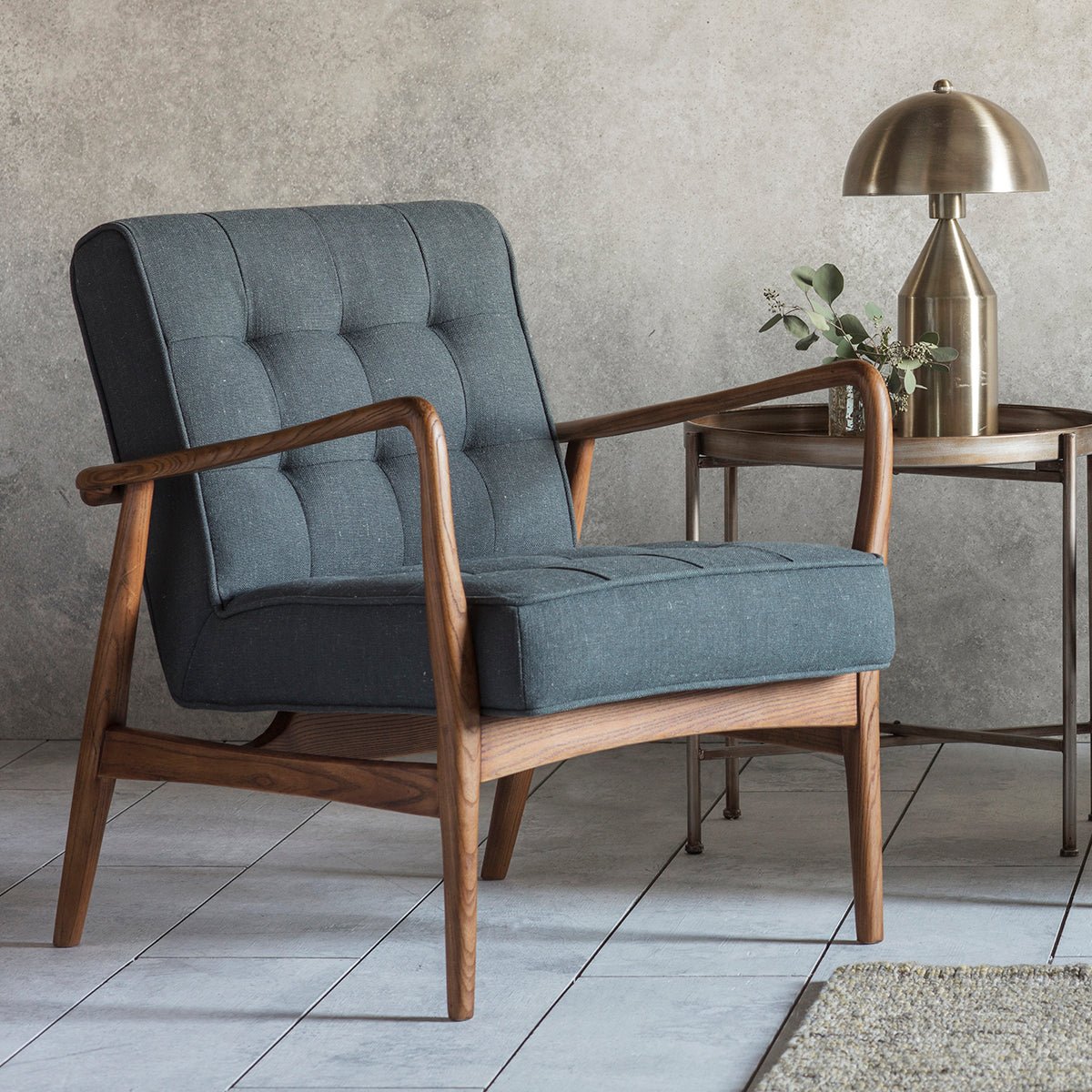 Humber Armchair - Dark Grey Linen - hdesign - Armchairs