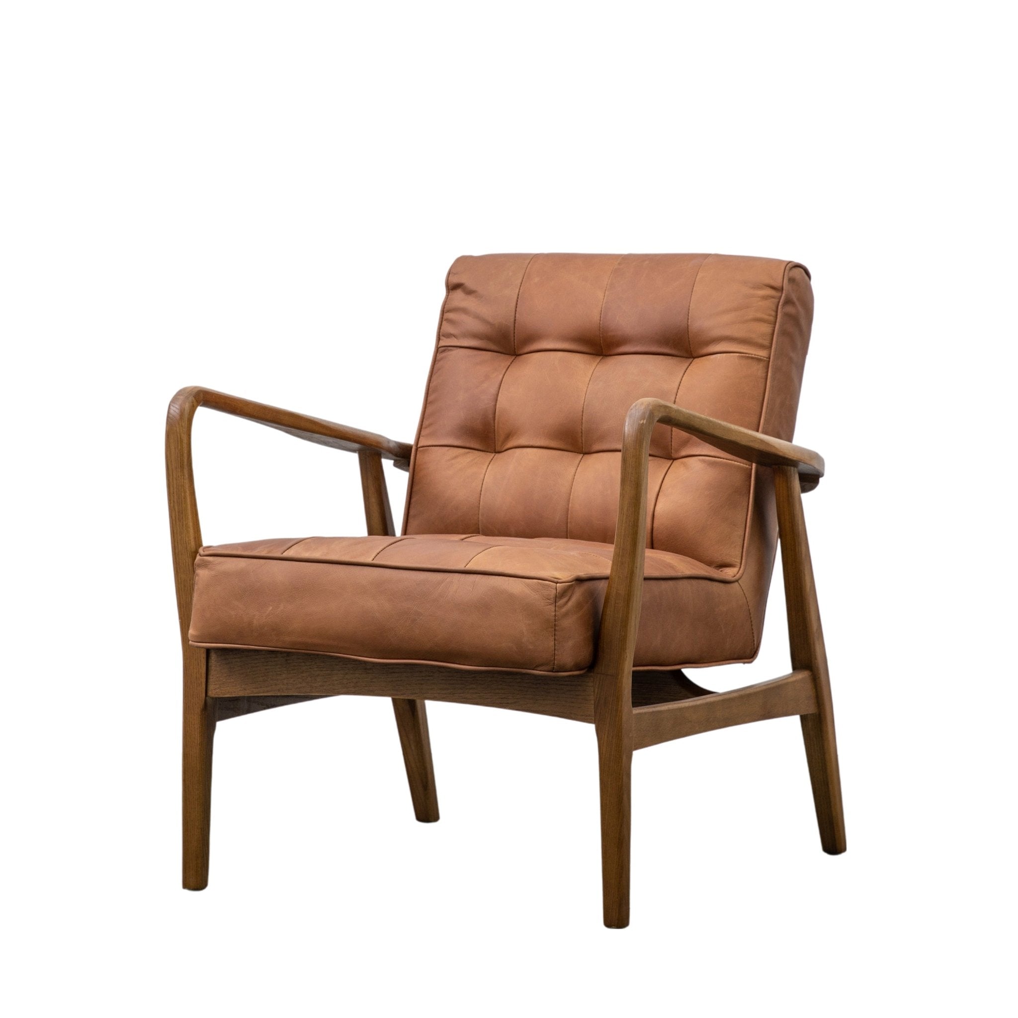 Humber Armchair - Vintage Brown Leather - hdesign - Armchairs