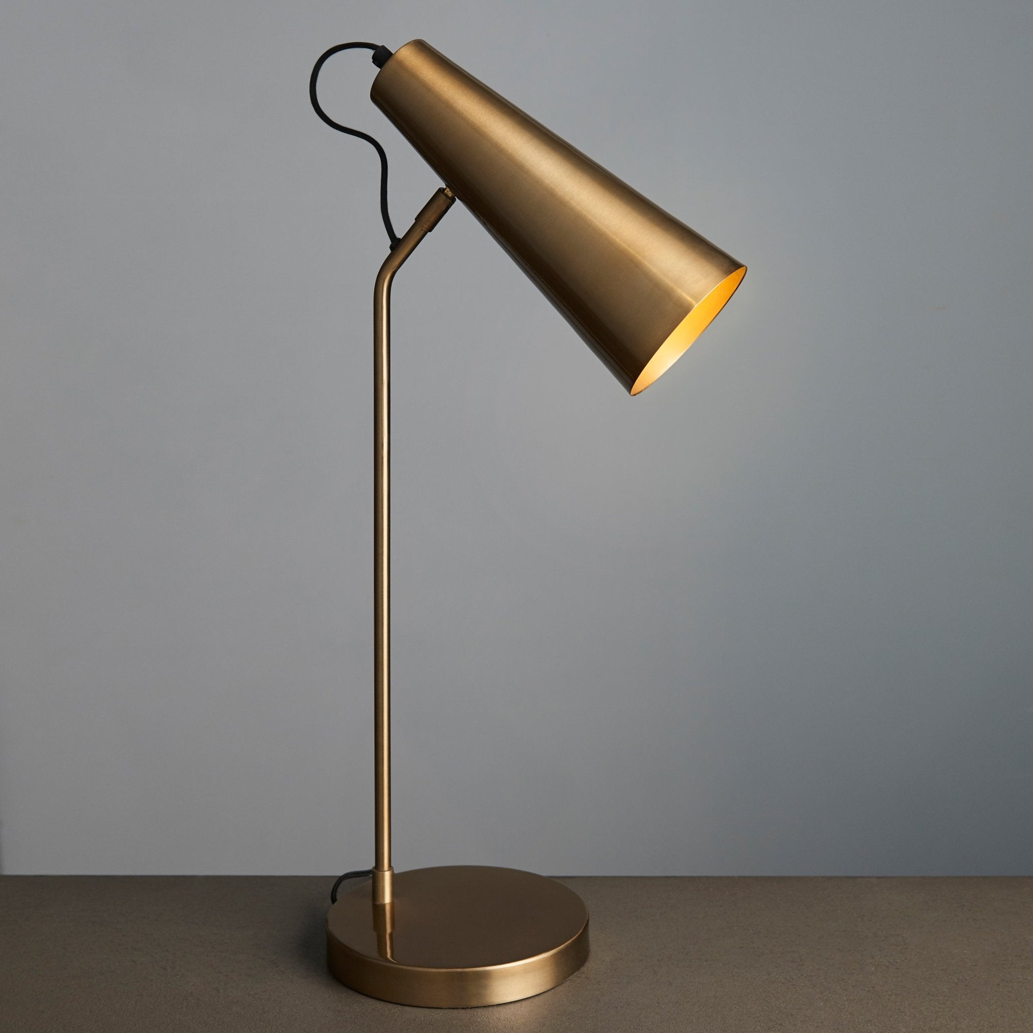 Karna Table Lamp - Antique Brass / Gold - hdesign - Table Lamps