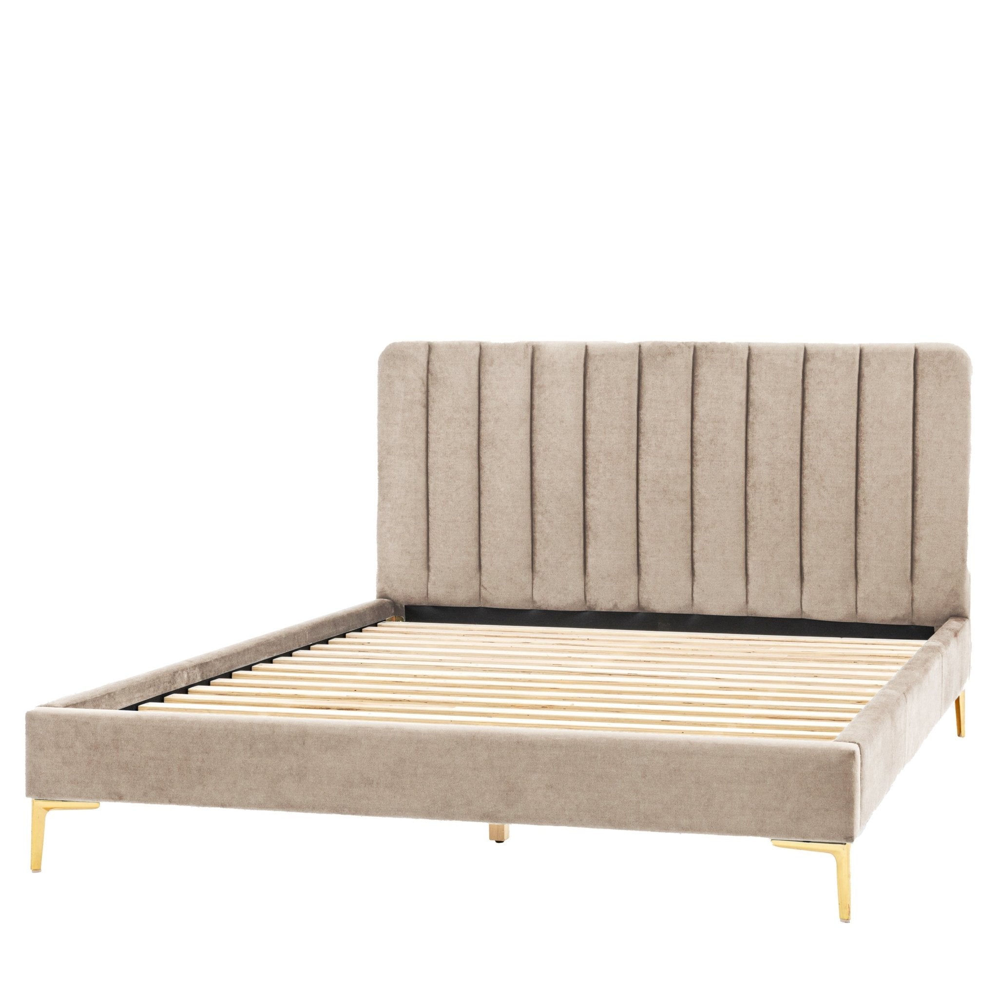 Kensington Bedstead - Latte - King - hdesign - Kingsize Bedframes