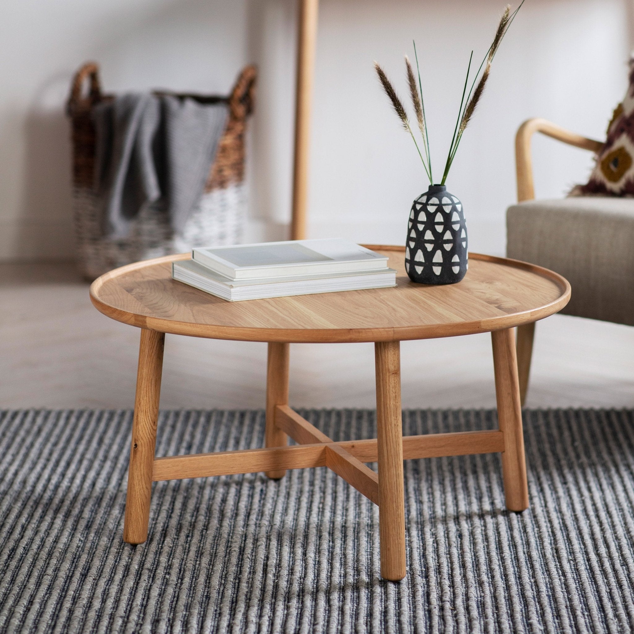 Kingham Round Coffee Table - Oak - hdesign - Coffee Tables