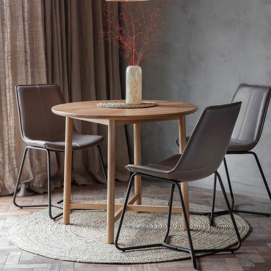 Kingham Round Dining Table - Oak - hdesign - Dining Tables