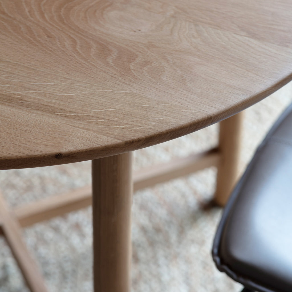 Kingham Round Dining Table - Oak - hdesign - Dining Tables
