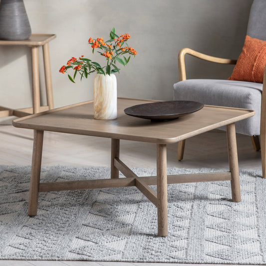 Kingham Square Coffee Table - Grey - hdesign - Coffee Tables