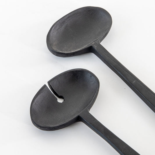 Lena Salad Servers - Black (Set of 2) - hdesign - Cutlery Sets