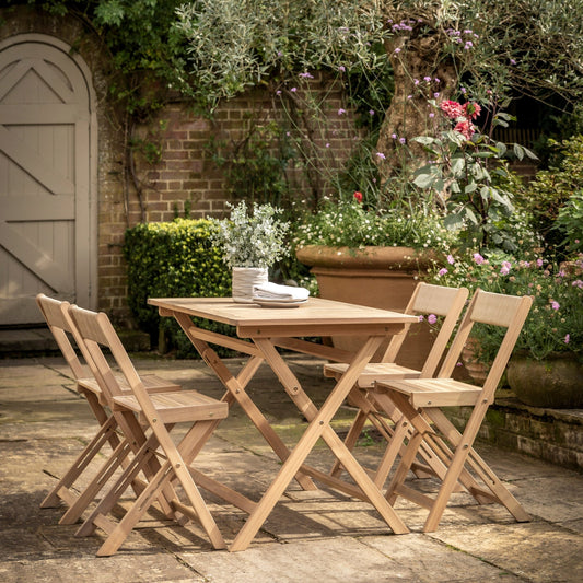 Lindos Folding Dining Set - hdesign - Outdoor Dining Sets