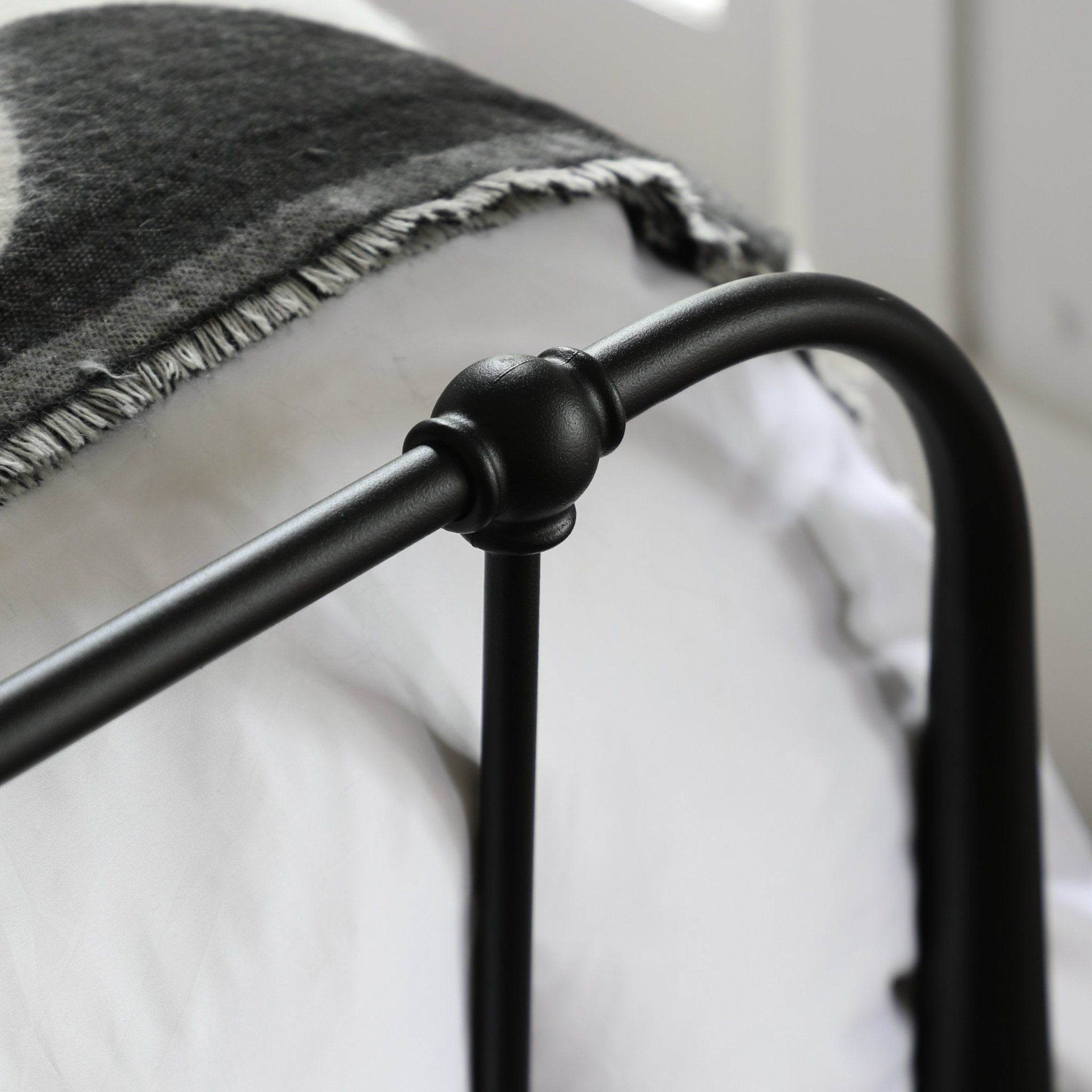 Loughton Bedstead - Black - Double - hdesign - Double Bedframes