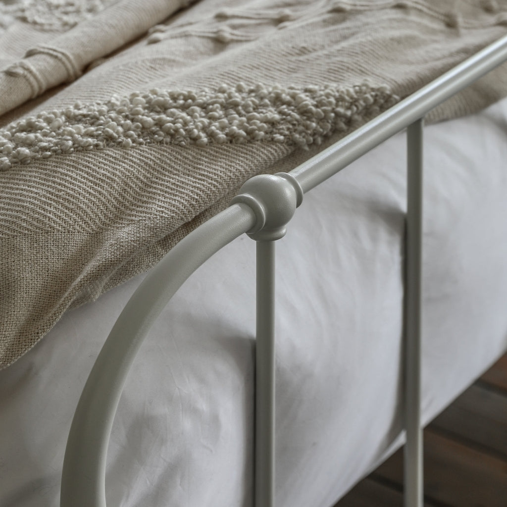 Loughton Bedstead - Ivory - Double - hdesign - Double Bedframes