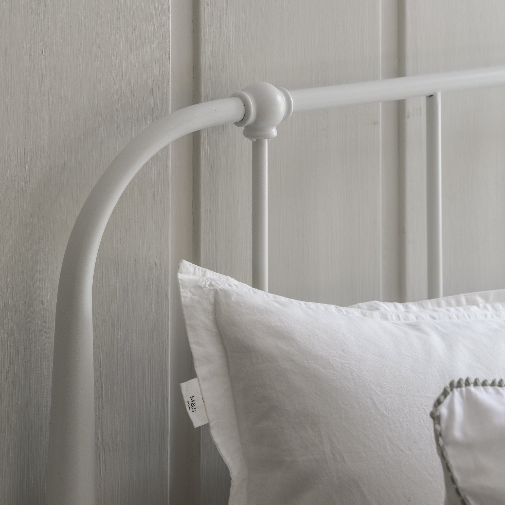 Loughton Bedstead - Ivory - Double - hdesign - Double Bedframes