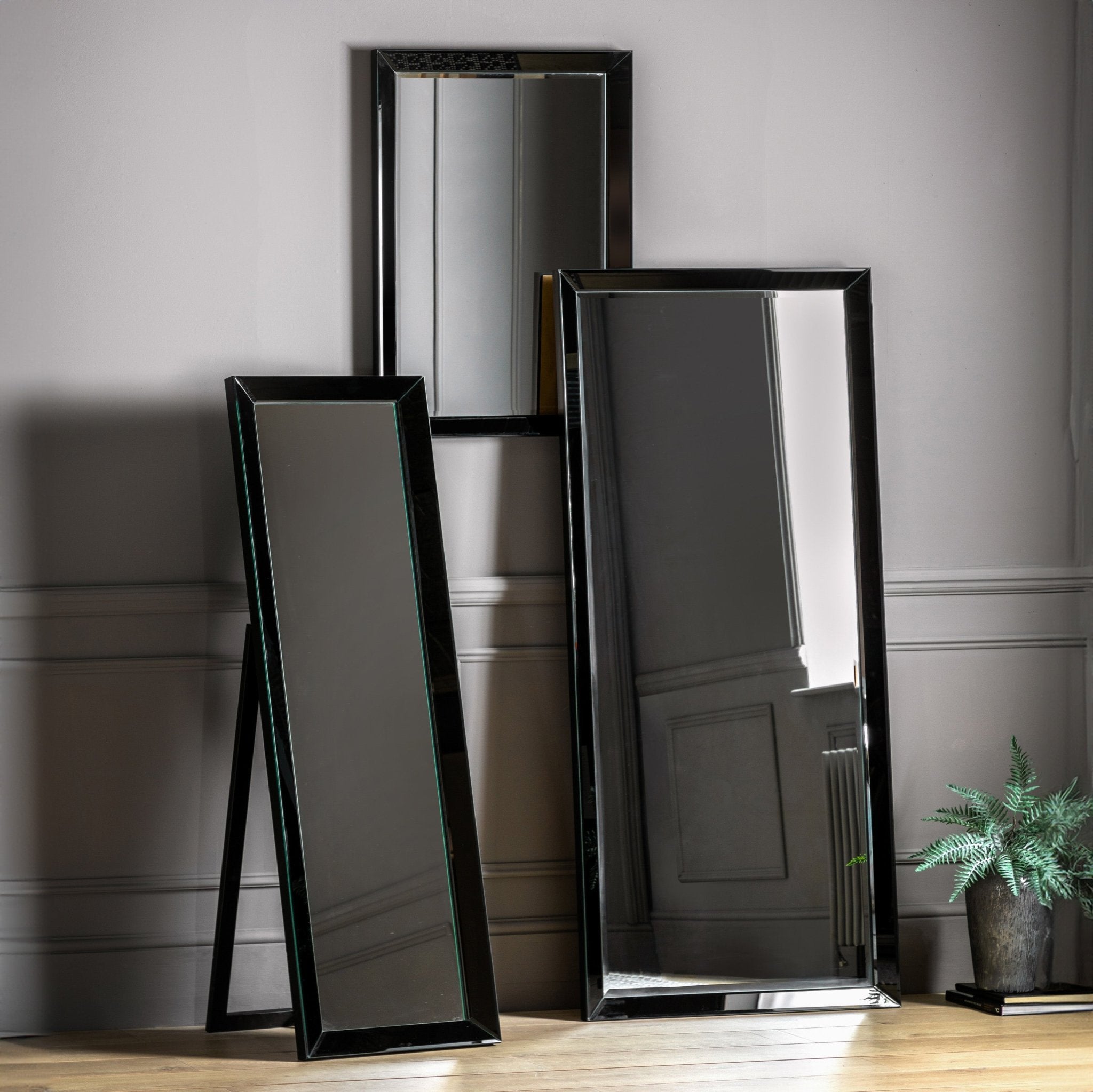 Luna Rectangle Mirror Black - hdesign - Mirrors