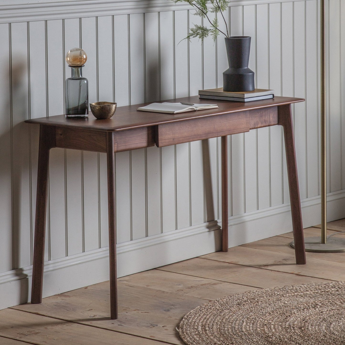 Madrid Drawer Desk - Walnut - hdesign - Desks