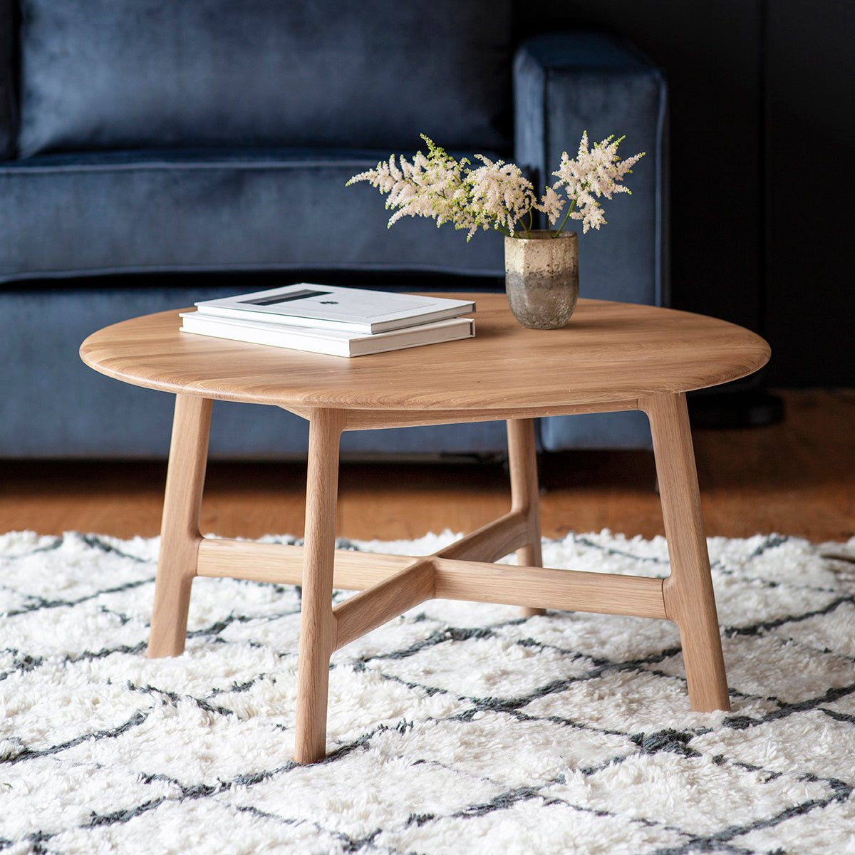 Madrid Round Coffee Table - Oak - hdesign - Coffee Tables