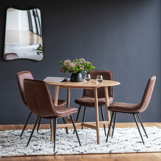 Madrid Round Dining Table - Oak - hdesign - Dining Tables