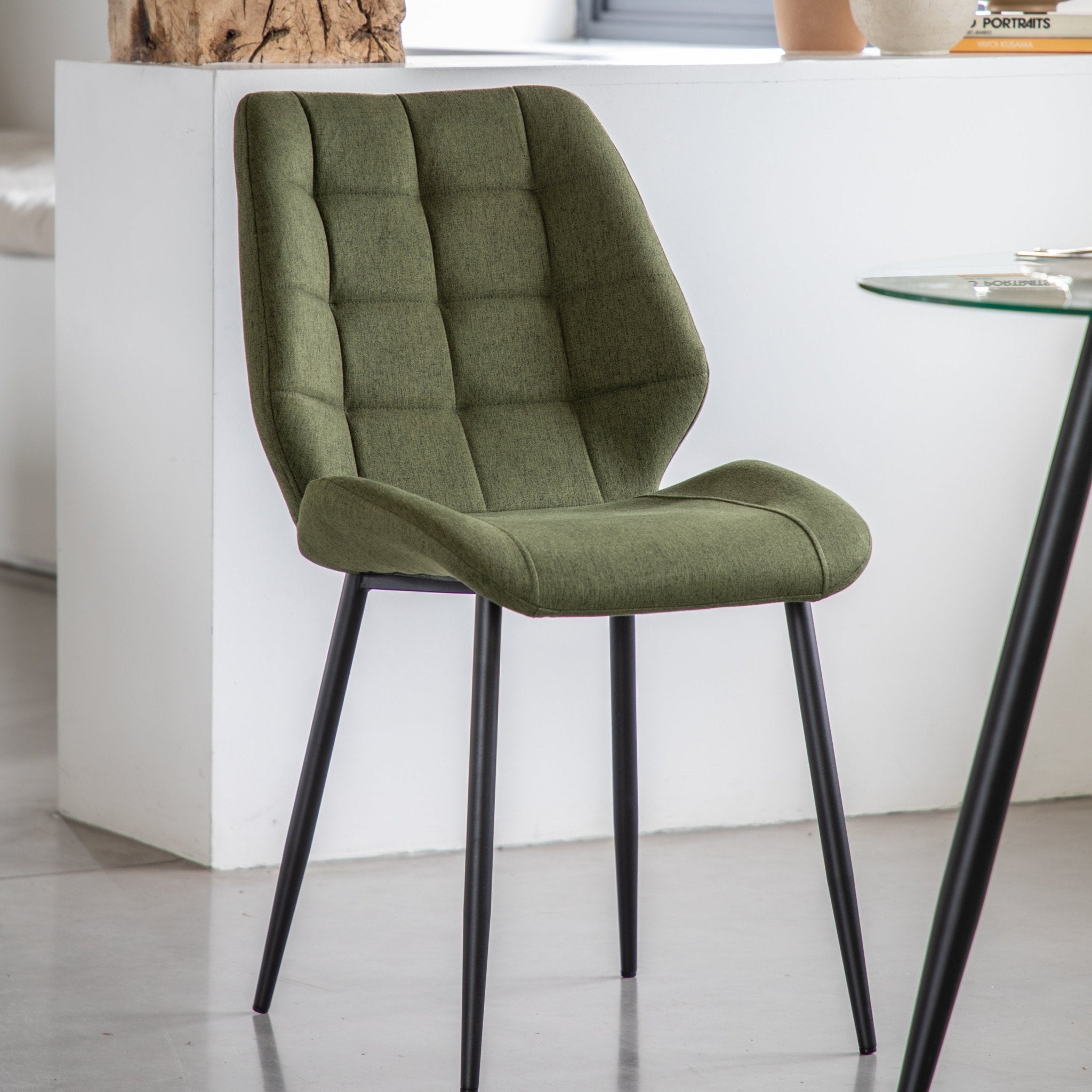 Manford Dining Chair - Bottle Green (2pk) - hdesign - Dining Chairs