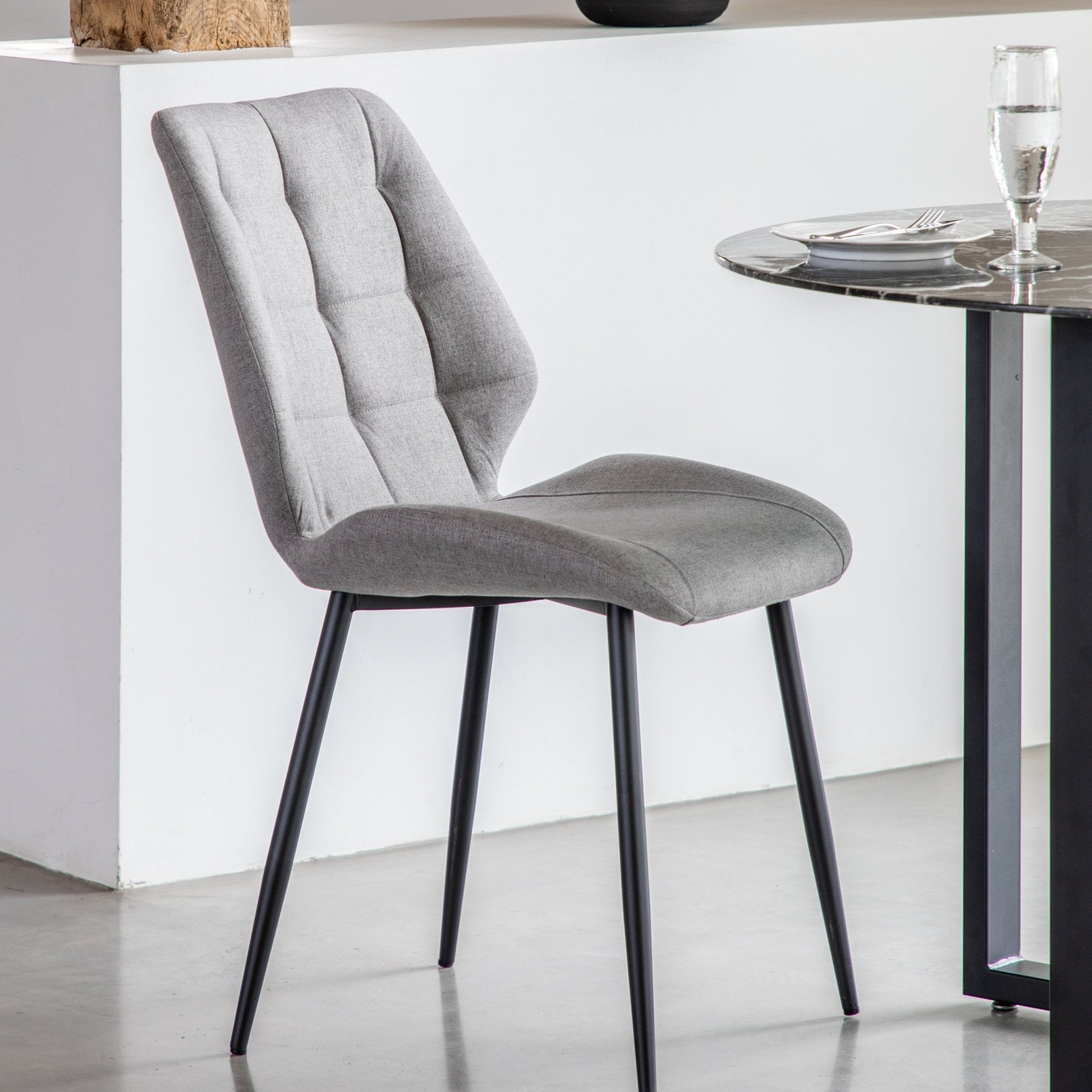 Manford Dining Chair - Light Grey (2pk) - hdesign - Dining Chairs