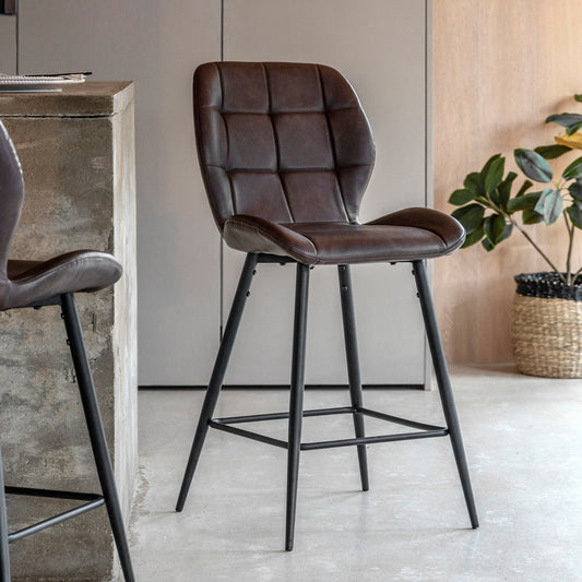 Manford Stool - Brown (2pk) - hdesign - Stools