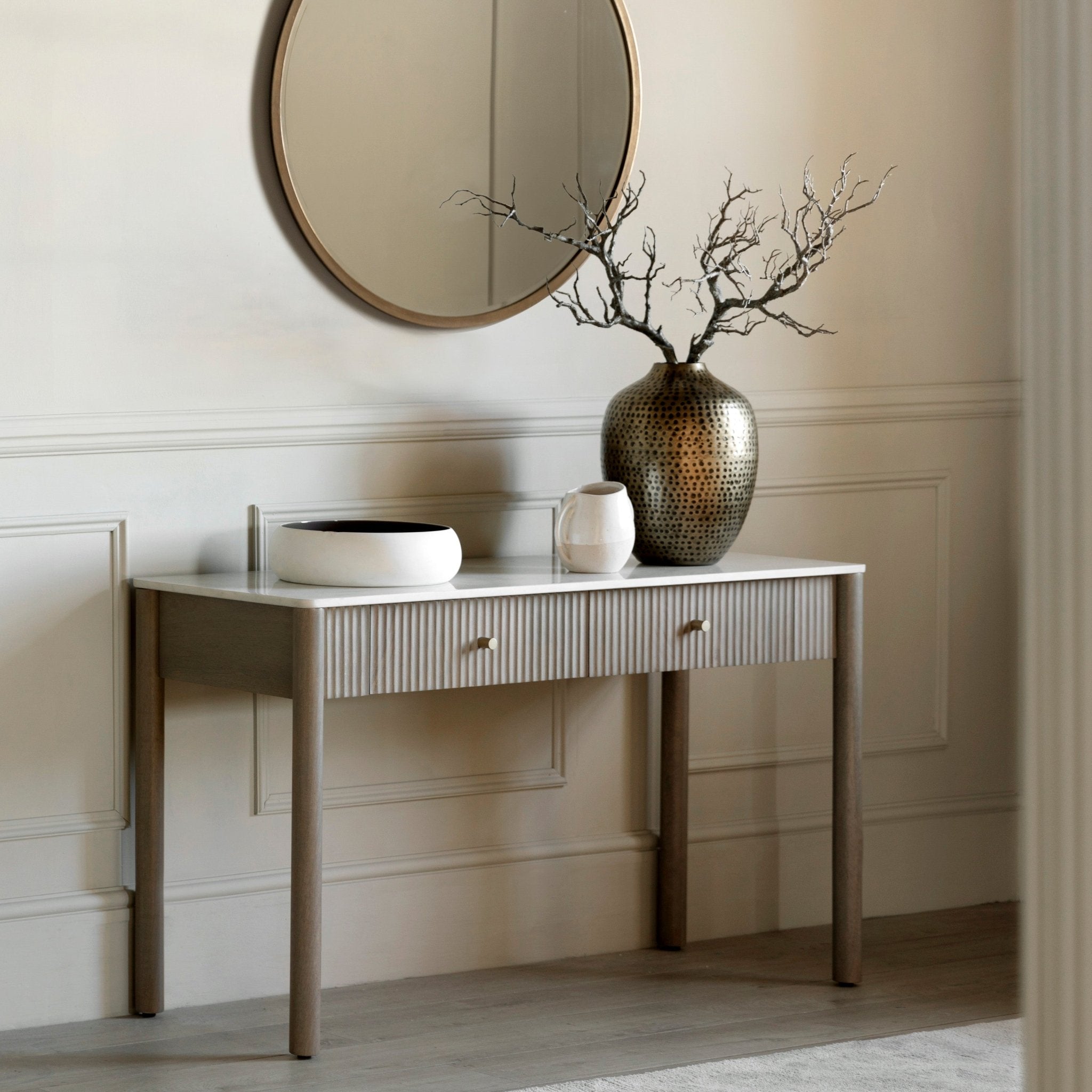 Marmo 2 Drawer Console - hdesign - Console Tables