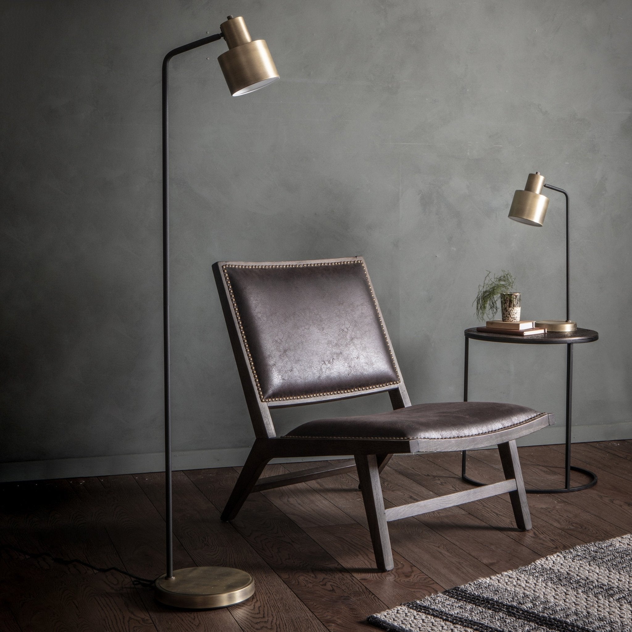 Mayfield Floor Lamp - Brass / Black - hdesign - Floor Lamps