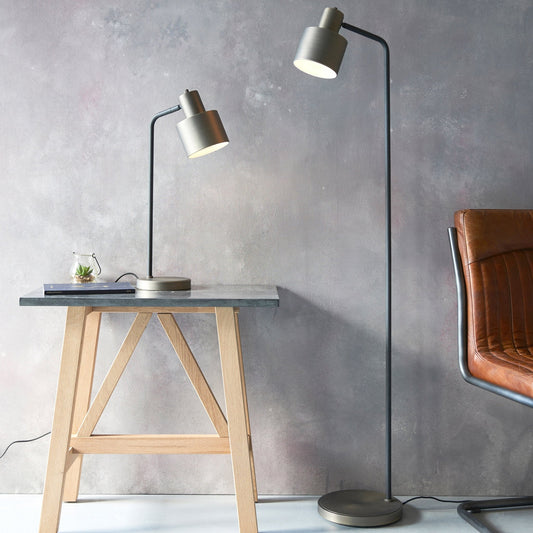 Mayfield Floor Lamp - Silver / Black - hdesign - Floor Lamps