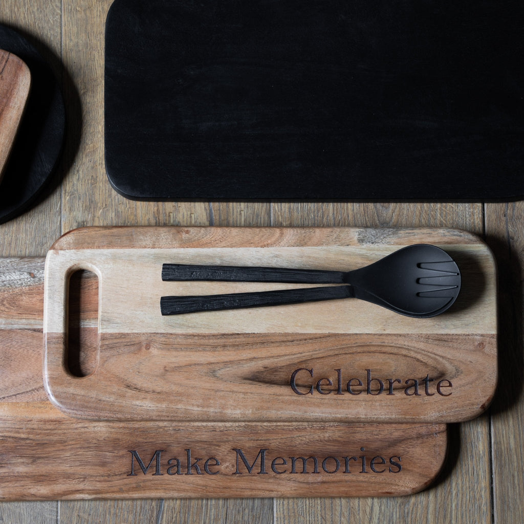 Mette Salad Servers - Matt Black (Set of 2) - hdesign - Cutlery Sets