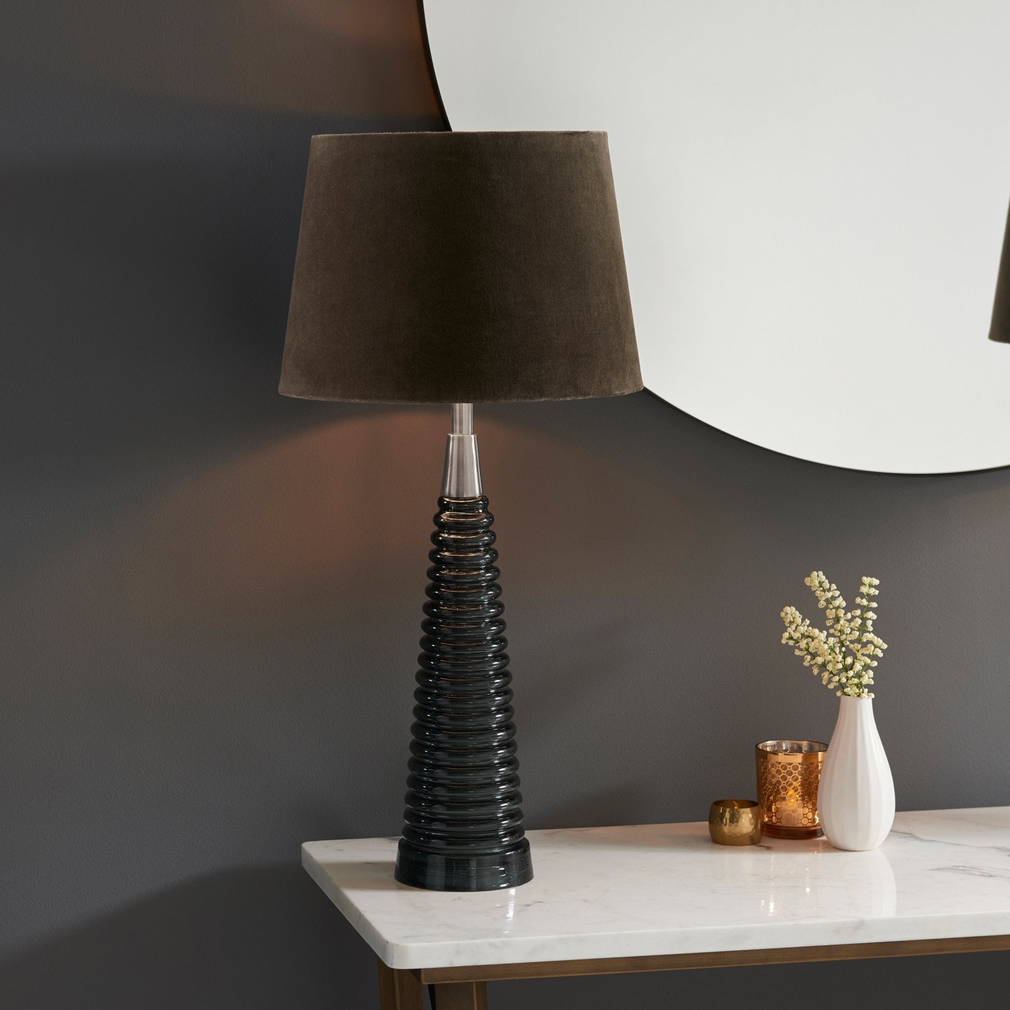 Naia 1 Table Light - Grey & Mocha - hdesign - Table Lamps
