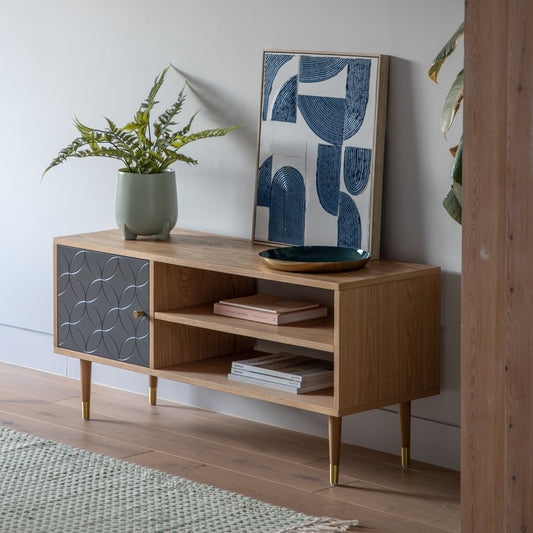 Newbury Media Unit - Oak Grey - hdesign - Media Units